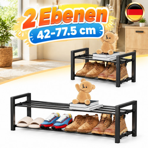 Ausziehbar schuhregal 5cm - ausziehbar, 77.5cm
